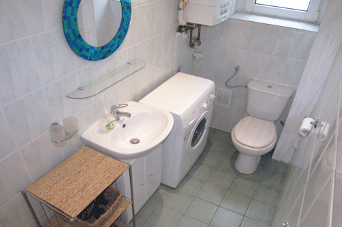 Polen Zoppot Appartement Monte Cassino. Badezimmer - Haartrockener, automatische Waschmaschine, Dusche, WC. Polen Zoppot Appartement Monte Cassino empfehle Ihnen Neues Jahr in Polen`s Appartemente an der See.